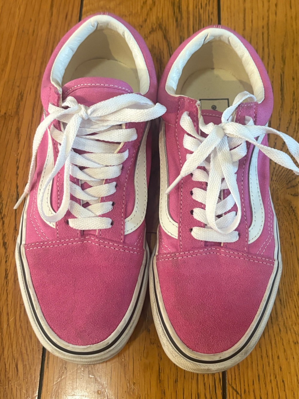 Vans Pink Suede Old Skool with White Stripe